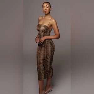 Jluxlabel snakeskin print MELANY DRESS